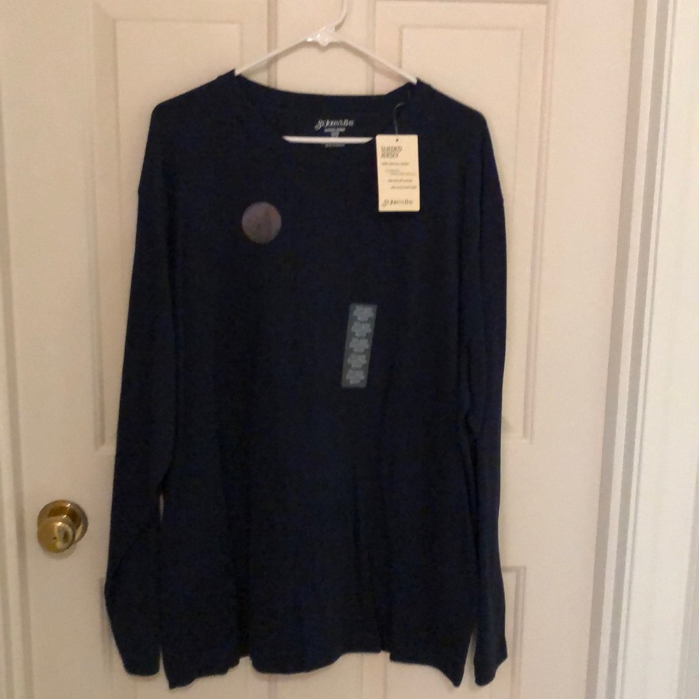 Men’s XL Navy Sueded Jersey Long-Sleeve Crew